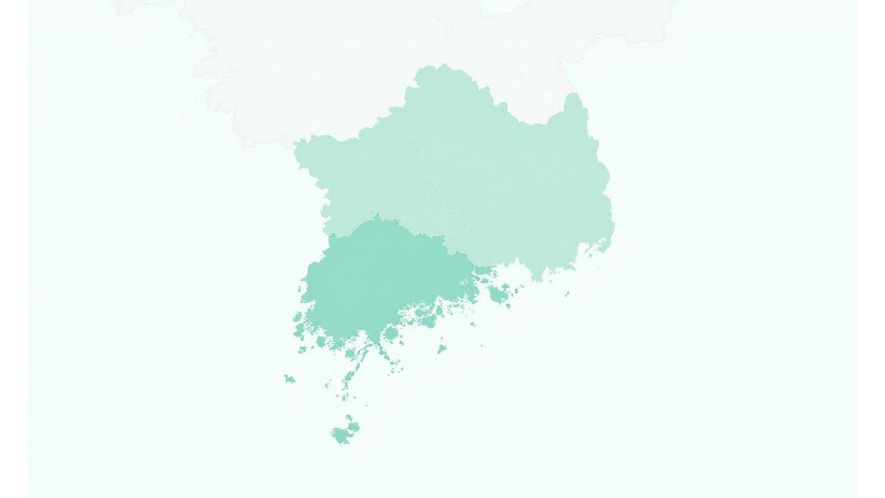 강남구를 중심으로 서울 전역을 포함하는 서비스 지도의 시각화